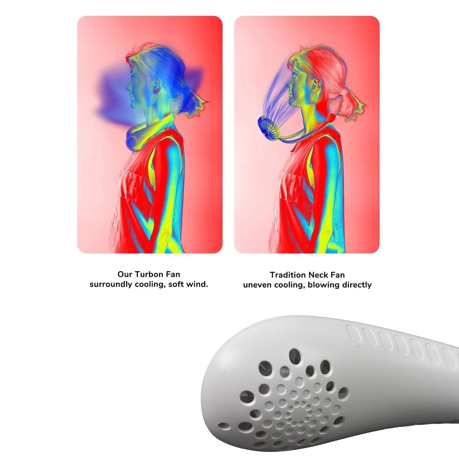 Portable USB Rechargeable Neck Fan – Wearable, 3 Speeds, Headphone Design Portable USB Rechargeable Neck Fan – Wearable, 3 Speeds, Headphone Design